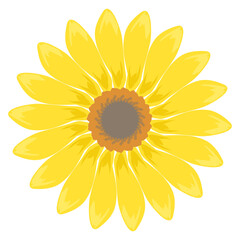 黄色のかわいい花のイラスト