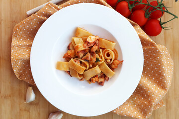 Calamarata con polipo