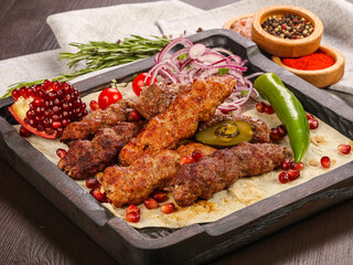 Caucasisian traditional mix grilled meat