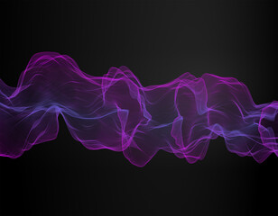 Abstract flowing wave lines. Background with a colored dynamic waves. Good design element for concept of music, party, technology etc.