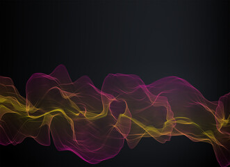Abstract flowing wave lines. Background with a colored dynamic waves. Good design element for your creative.