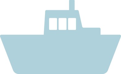 かわいいシンプルな船のデフォルメイラスト