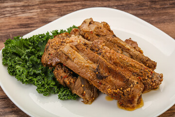 Stewed pork ribs with spices