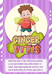 Character game card template with word Ginger Vitis