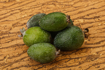 Tropical green sweet fruit Feijoa