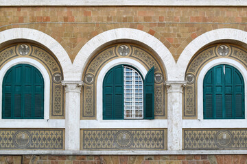 Fototapeta na wymiar S. Maria Regina Pacis church architectural details, Ostia, Rome, Italy