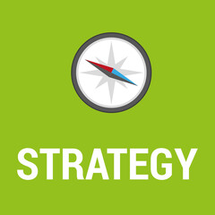 Strategy in Business Illustration with Compass