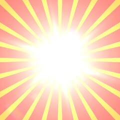 sunburst in vintage style, Abstract background, sun ray comic book background, sunset retro design