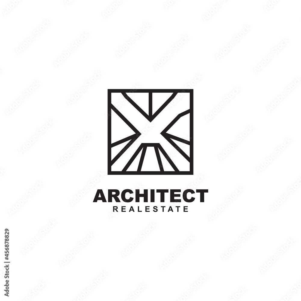 Wall mural Architect logo template design vector icon illustration