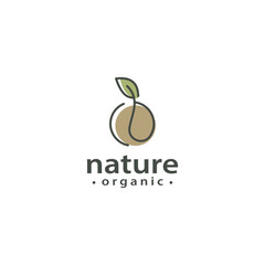 Nature organic logo template design vector icon illustration
