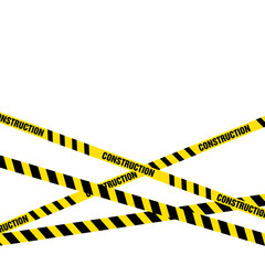 Police line warning tape flat  illustration