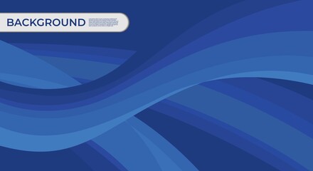 Abstract Blue Wave Background Design. Simple Curved Wallpaper