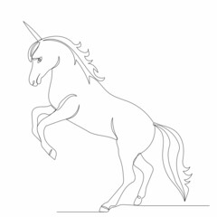 unicorn drawing by one continuous line