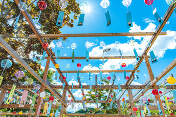 群馬県桐生市宝徳寺　境内の風鈴