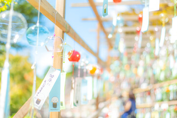 群馬県桐生市宝徳寺　境内の風鈴