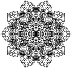 Mandalas Round for coloring  book. Decorative round ornaments. Unusual flower shape. Oriental vector, Anti-stress therapy patterns. Weave design elements. Yoga logos Vector. - 456880050
