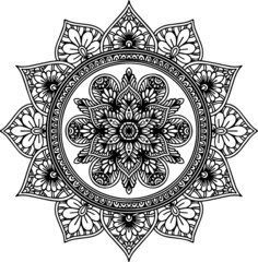 Mandalas Round for coloring  book. Decorative round ornaments. Unusual flower shape. Oriental vector, Anti-stress therapy patterns. Weave design elements. Yoga logos Vector. - 456880059