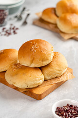 Red Bean Bread or Anpan is a Japanese sweet roll most commonly filled with red bean paste.