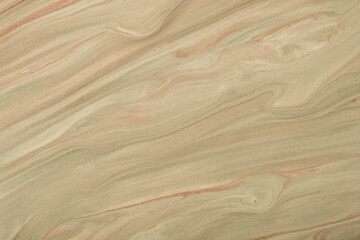 Abstract fluid art background dark brown and beige colors. Liquid marble. Acrylic painting with sand pearl gradient.