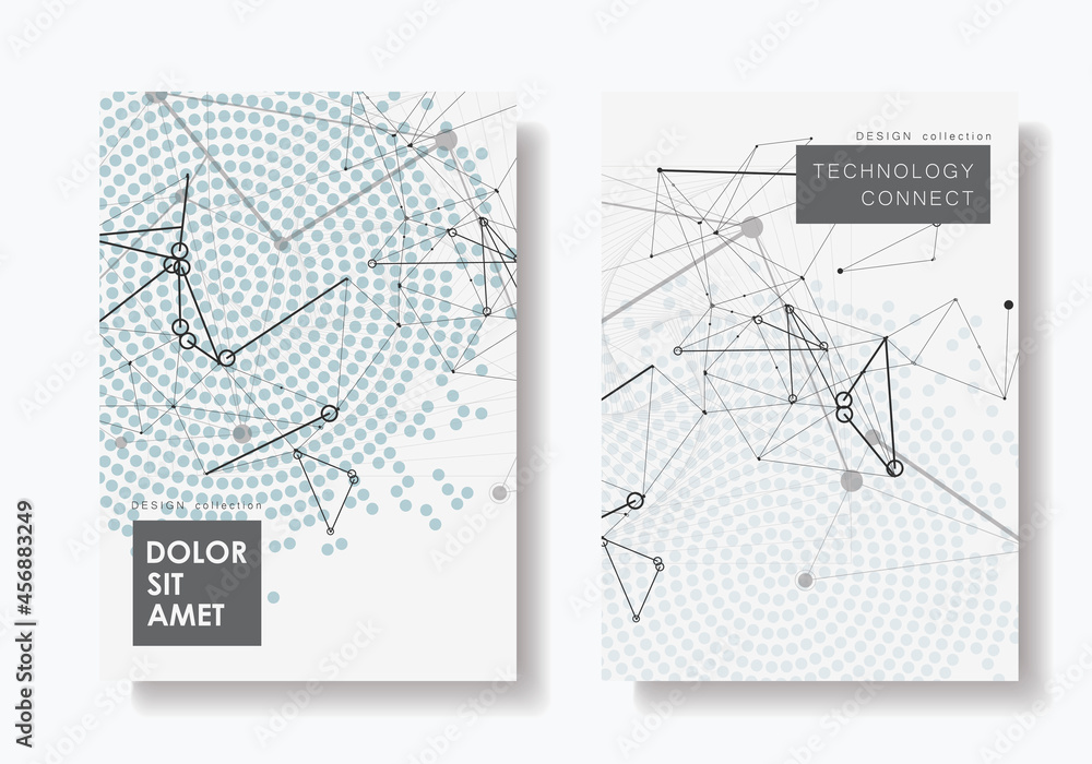 Aufkleber pattern for web design. concept poster design template. web page template. digital science technolog
