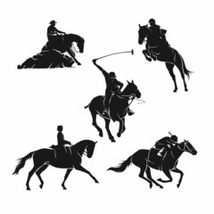 Horse Sport Silhouette Set