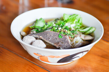 noodles, beef soup or beef noodles or Chinese noodles