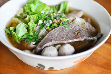 noodles, beef soup or beef noodles or Chinese noodles
