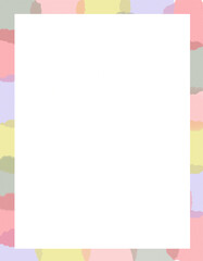 Obraz premium Frame Of Warm Tone Watercolor Border