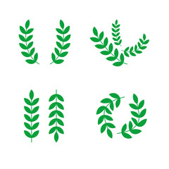 leaf vector set, leaf icon set for design decoration