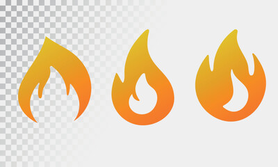 Fire flame logo vector illustration design template. vector fire flames sign illustration isolated. fire icon
