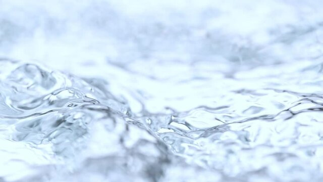 Super Slow Motion Shot of Waving Blue Clear Water at 1000fps.