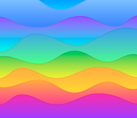 trendy abstract wave in vibrant colors