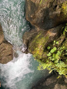 waterfall in the mountains