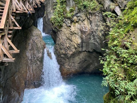 waterfall in the mountains