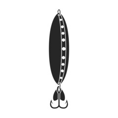 Tackle bait vector icon.Black vector icon isolated on white background tackle bait.