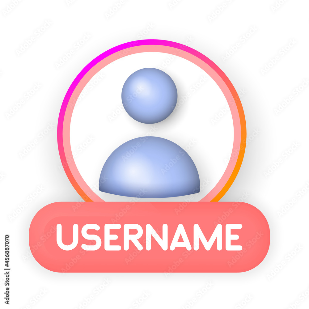 Aufkleber User Interface icon. Create Account button.