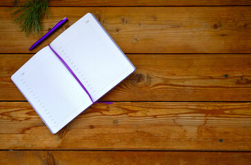 time planner and pen