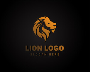 lion logo creative head vector animal strong sign symbol