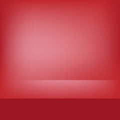 Obraz premium blank red studio scene for product display with lighting effect. empty stage for presentation background