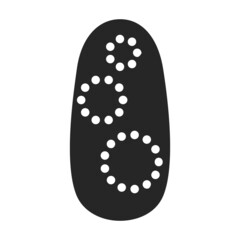 Nail of manicure vector icon.Black vector icon isolated on white background nail of manicure.