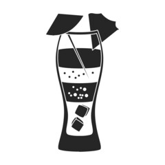 Summer cocktail vector icon.Black vector icon isolated on white background summer cocktail.