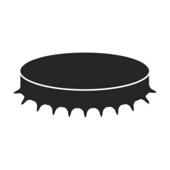 Cap bottle vector icon.Black vector icon isolated on white background cap bottle.