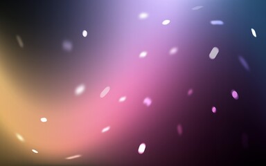 Dark Pink, Yellow vector layout with bright snowflakes.