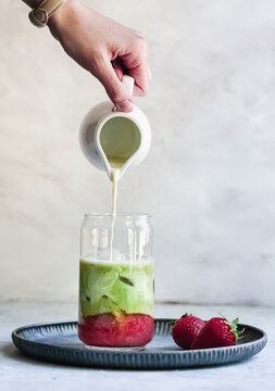 Strawberry Matcha Latte