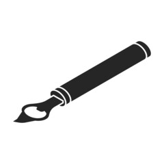 Bottle opener isometric vector icon.Black vector icon isolated on white background bottle opener.