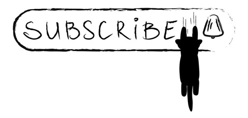 Vector black and white subscribtion button