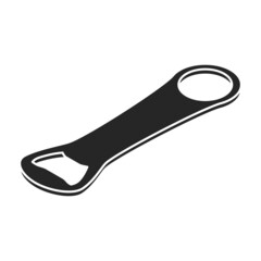 Bottle opener isometric vector icon.Black vector icon isolated on white background bottle opener.