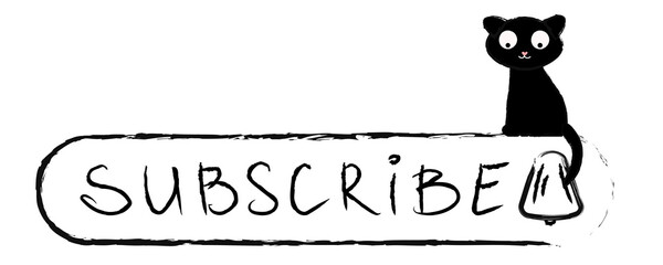 Vector black and white subscription button