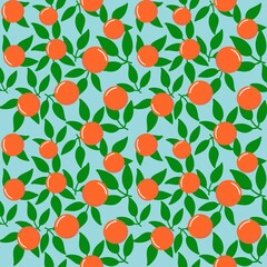 Orange seamless pattern. Simple color design.