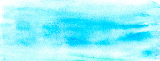 Abstract watercolor background.Banner sea wave,blue.Watercolour hand painted waves illustration transparent wave teal blue colored background.